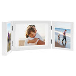 VIDAXL Cadre photo depliable Blanc 28x18 cm+2x(13x18 cm)