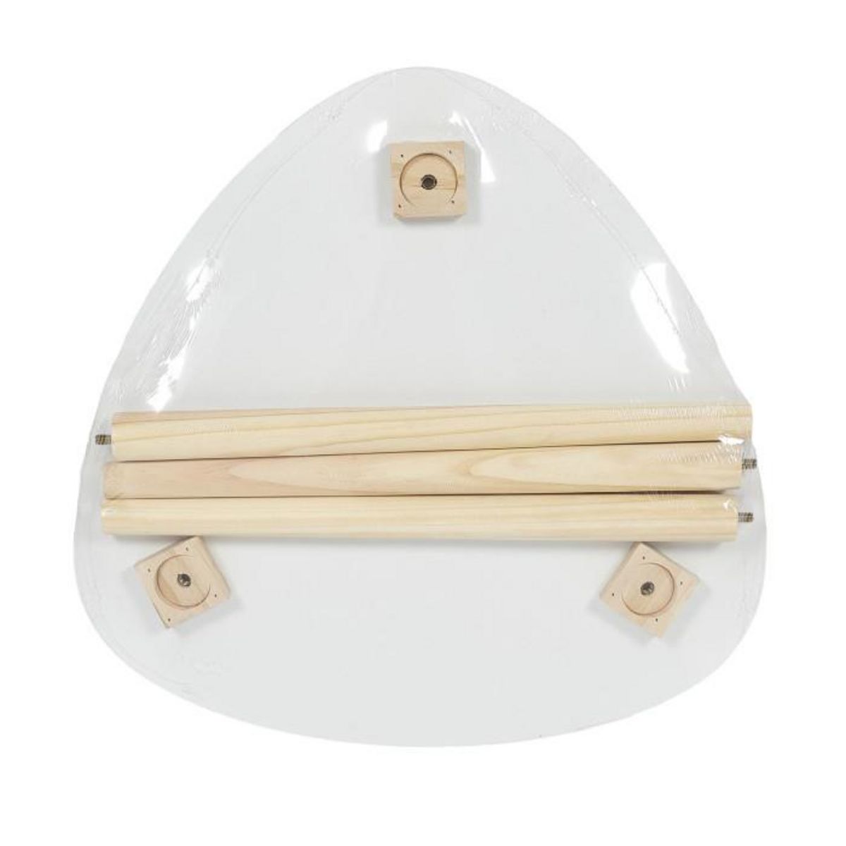 Paris Prix Table d'Appoint Scandinave  Shelly  38cm Blanc & Naturel