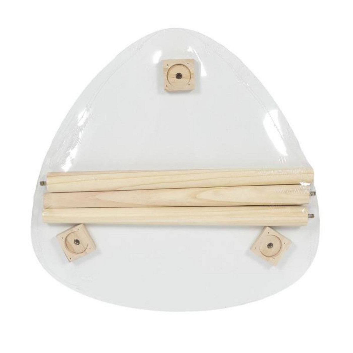 Paris Prix Table d'Appoint Scandinave  Shelly  38cm Blanc & Naturel