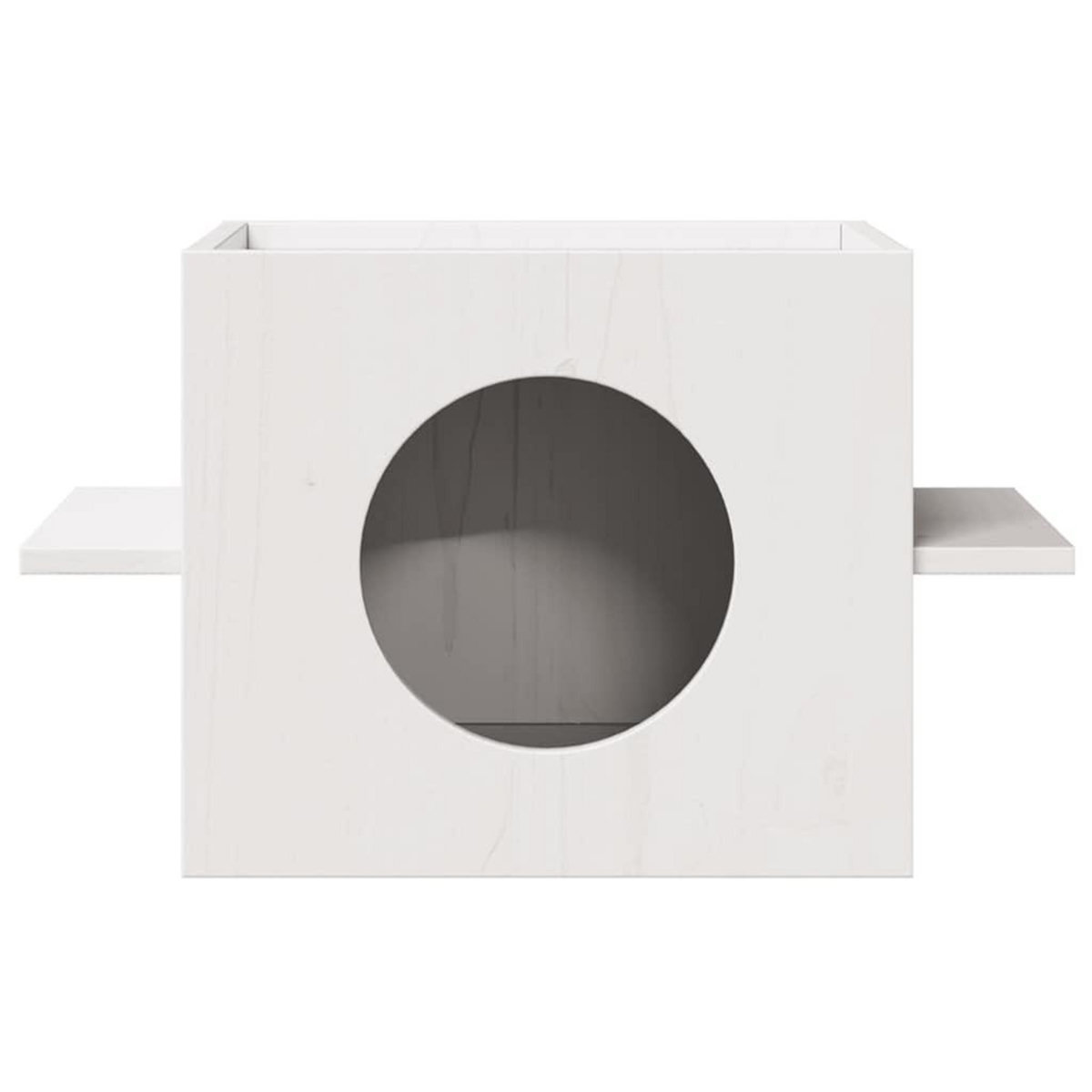 VIDAXL Maison pour chat blanc 51x35x30 cm bois de pin massif