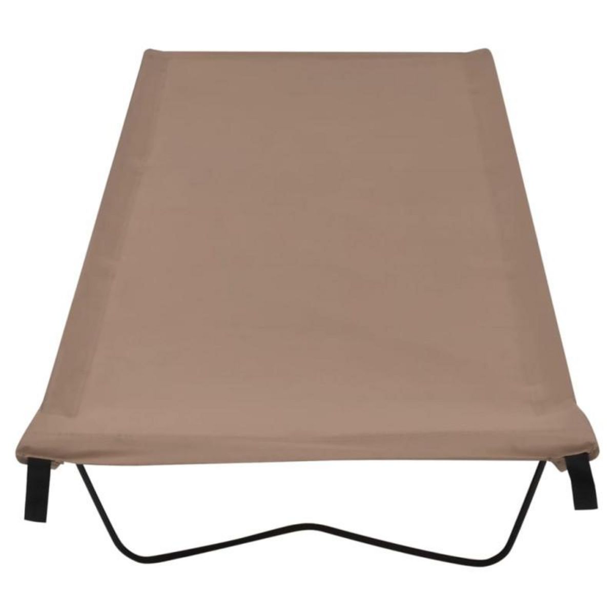 VIDAXL Lit de camping 180x60x19 cm Tissu Oxford et acier Taupe