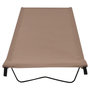 Voir la diapositive 2 : VIDAXL Lit de camping 180x60x19 cm Tissu Oxford et acier Taupe