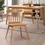 Voir la diapositive 5 : VS VENTA-STOCK Pack 2 chaises Ben en bois couleur chêne