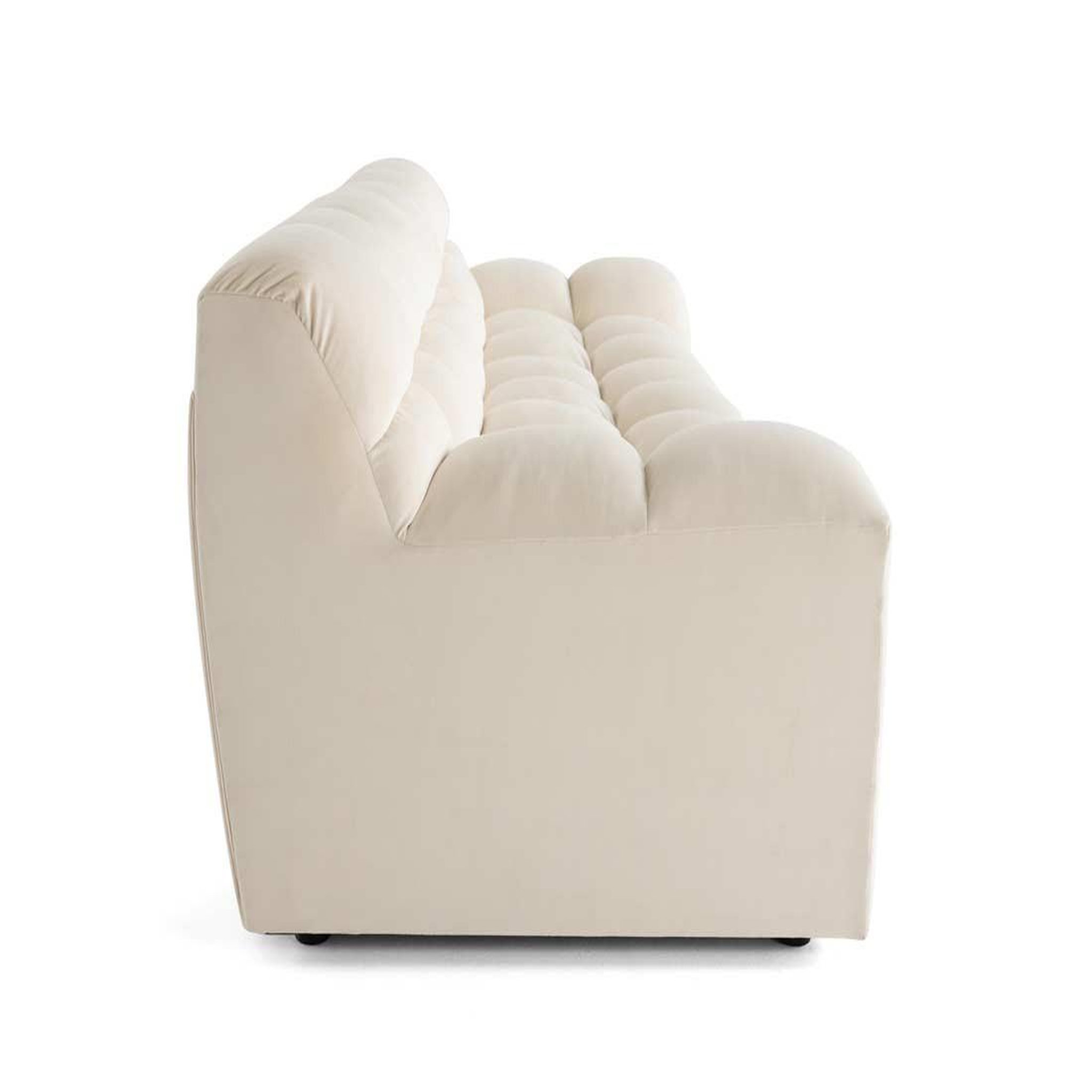 Voir la diapositive 6 : LISA DESIGN Napoli - canapé droit 4 places - en velours
