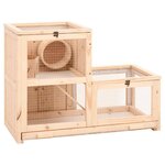 VIDAXL Cage a hamster 81x40x60 cm bois massif de sapin