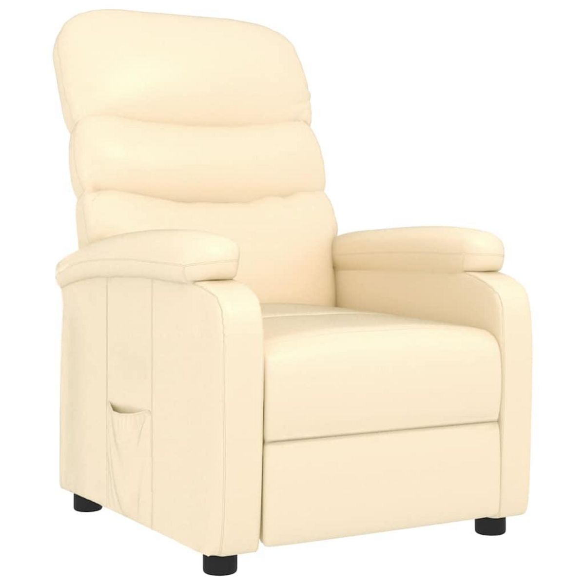 VIDAXL Fauteuil inclinable Creme Similicuir