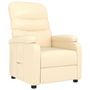 Voir la diapositive 2 : VIDAXL Fauteuil inclinable Creme Similicuir