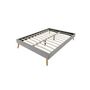 Voir la diapositive 4 : Cadre de lit scandinave en tissu 140x190 OREBRO