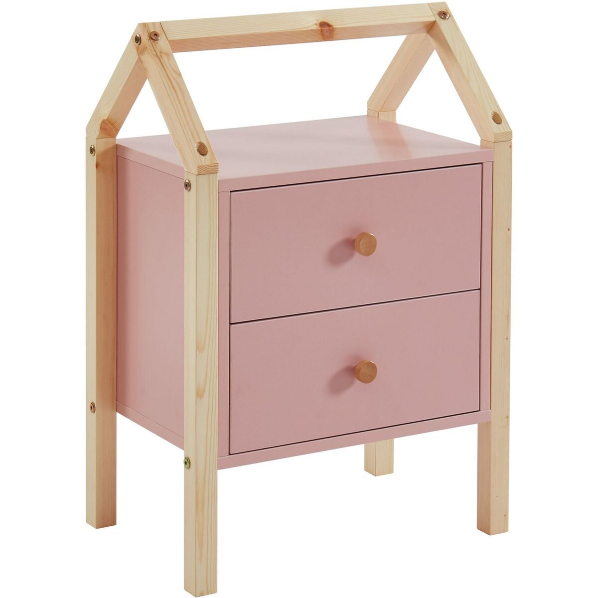 Table de chevet enfant  2 tiroirs L46cm CLEM