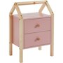 Voir la diapositive 1 : Table de chevet enfant  2 tiroirs L46cm CLEM