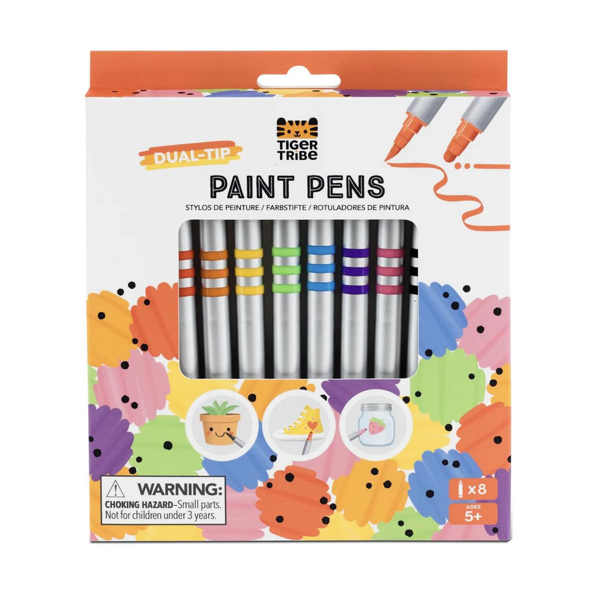 TIGER TRIBE Feutres double sens - set de 8