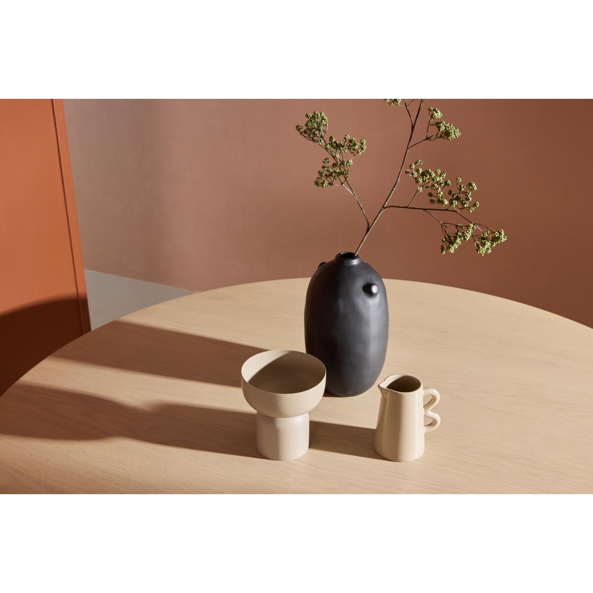 Voir la diapositive 5 : Paris Prix Table à manger ronde  copenhagen  140cm beige