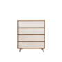 Voir la diapositive 1 : CONCEPT USINE Commode à 4 tiroirs bois et blanc LODZ