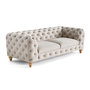 Voir la diapositive 4 : LISA DESIGN Walter - canapé 3 places chesterfield en velours - pieds bois