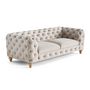 Voir la diapositive 4 : LISA DESIGN Walter - canapé 3 places chesterfield en velours - pieds bois