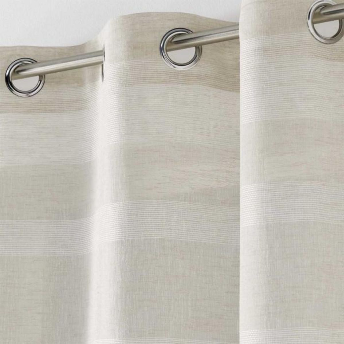 Paris Prix Rideau Voilage à Œillets  Palerma  140x280cm Naturel