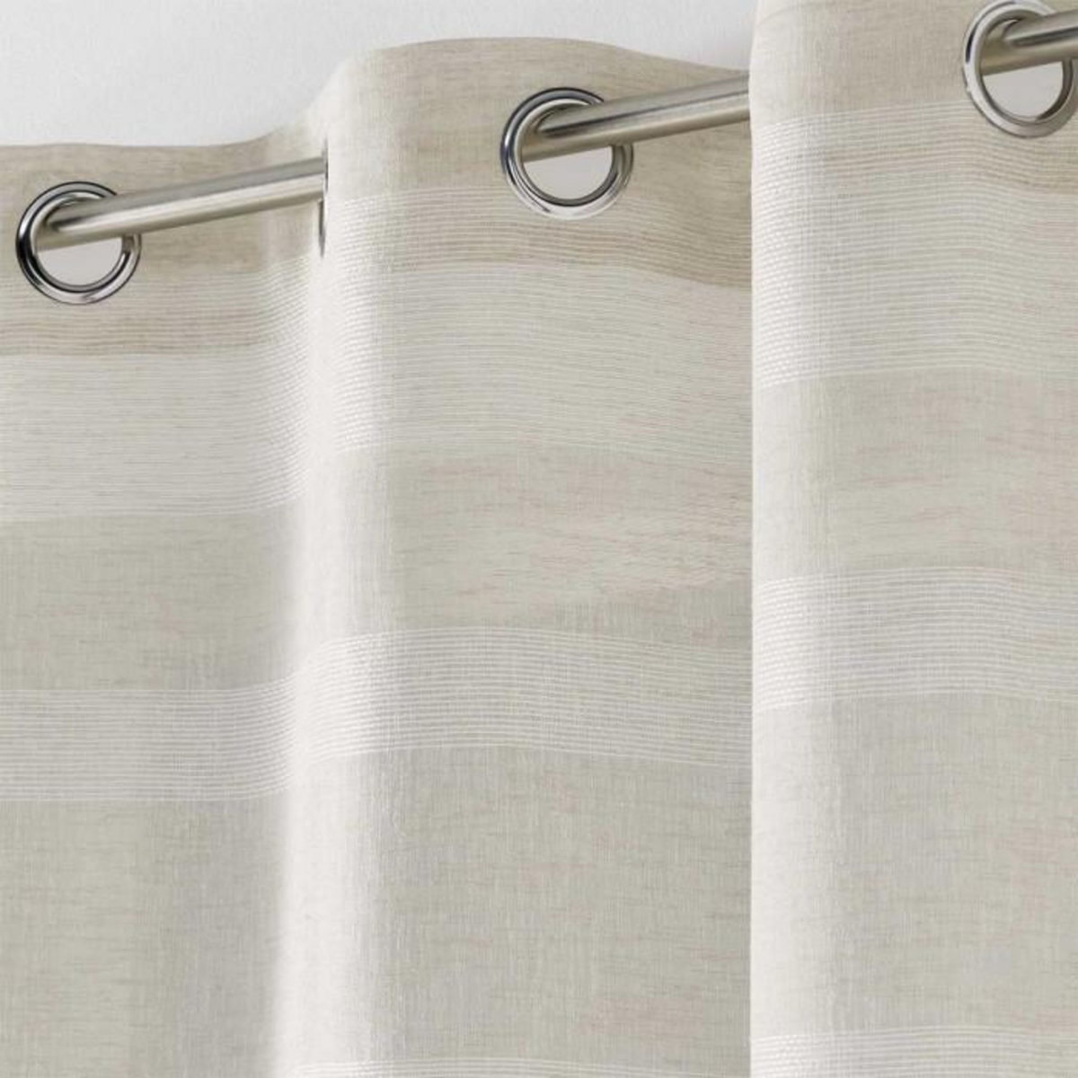 Paris Prix Rideau Voilage à Œillets  Palerma  140x280cm Naturel