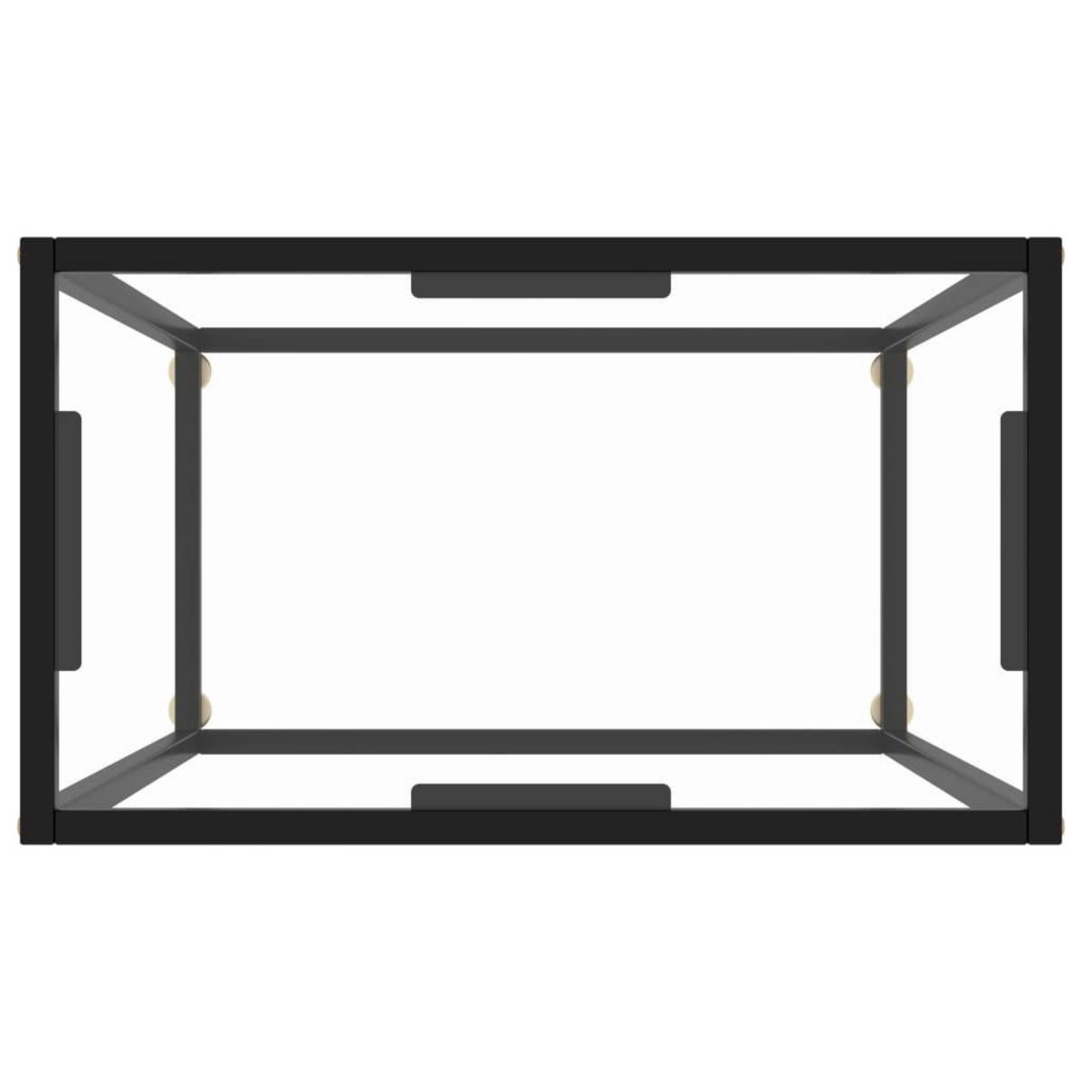 VIDAXL Table console Transparent 60x35x75 cm Verre trempe