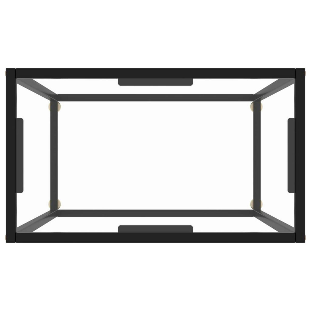 VIDAXL Table console Transparent 60x35x75 cm Verre trempe