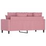 Voir la diapositive 5 : VIDAXL Canape a 2 places Rose 140 cm Velours