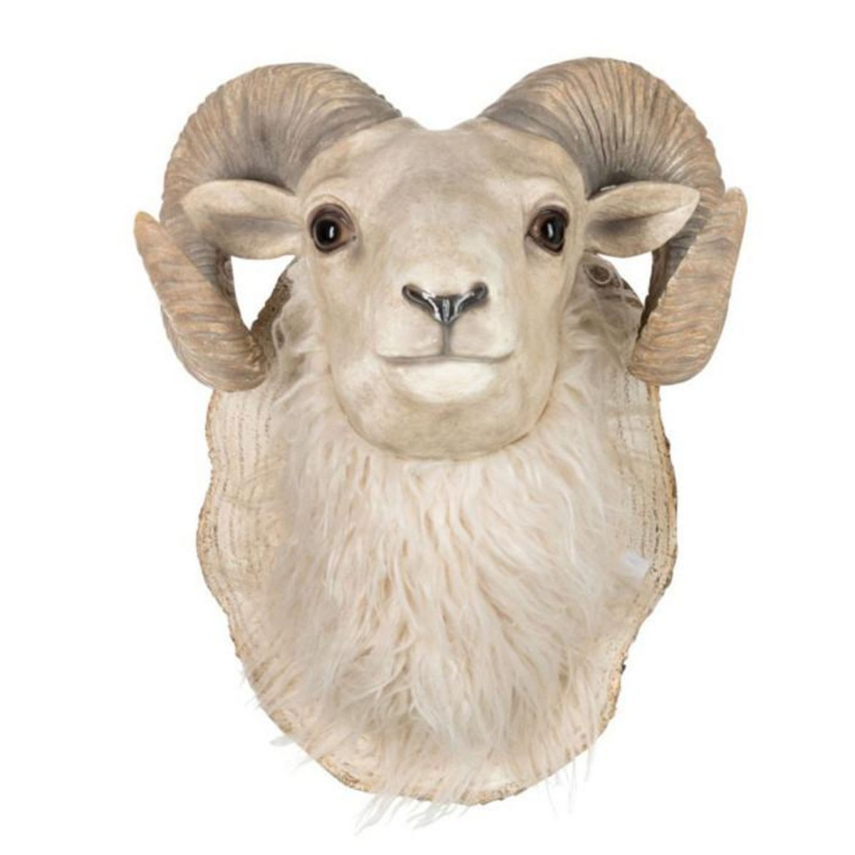 Paris Prix Trophée Mural Design  Tête de Chèvre  47cm Beige