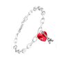 SC CRYSTAL Bracelet coeur rouge et Tour Eiffel SC Crystal orné de Cristaux scintillants