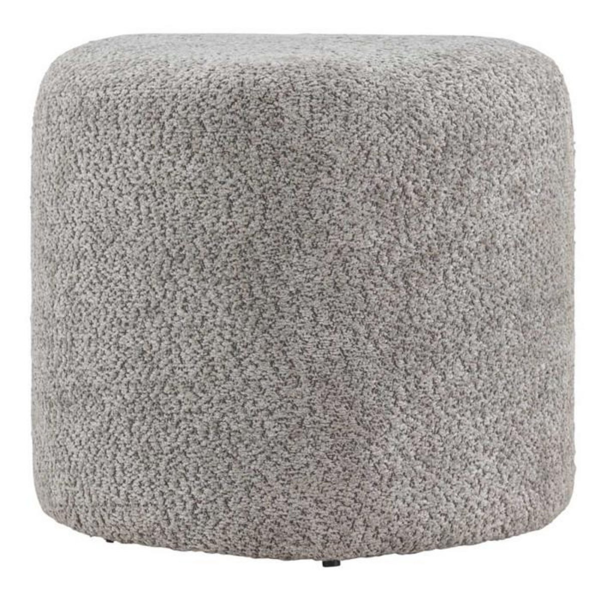 Paris Prix Pouf Tissu Bouclé  Peg  46cm Gris