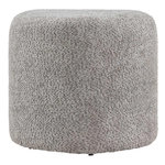 Paris Prix Pouf Tissu Bouclé  Peg  46cm Gris