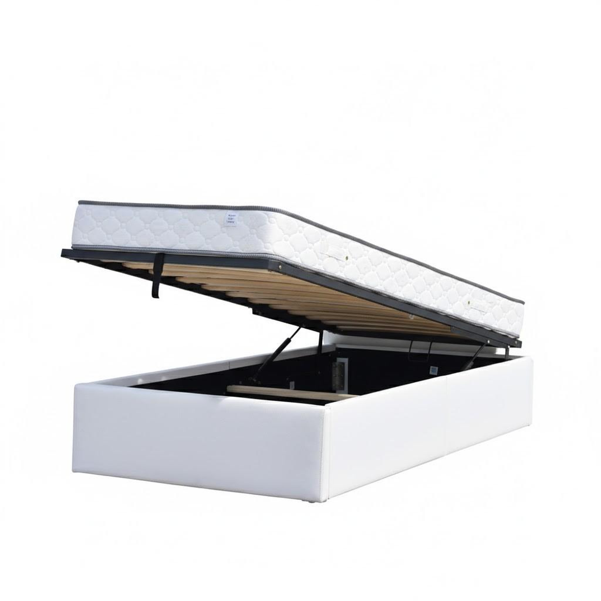 Voir la diapositive 2 : KING OF DREAMS Ensemble Lit Coffre et Matelas  Soutien Très Ferme Haute