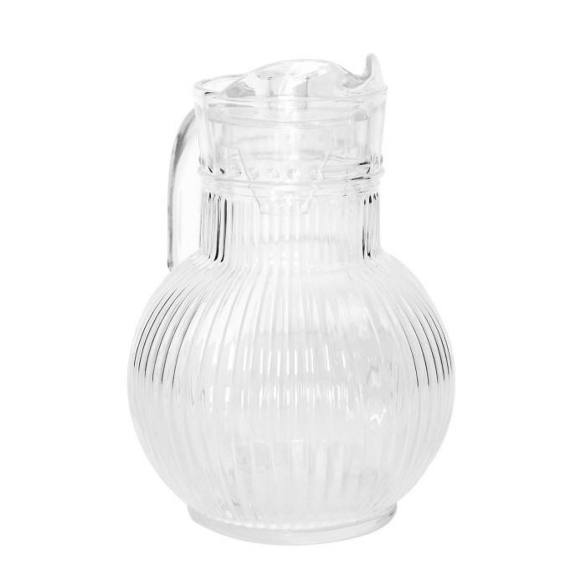 Paris Prix Pichet Design en Verre  Strié  1,8L Transparent
