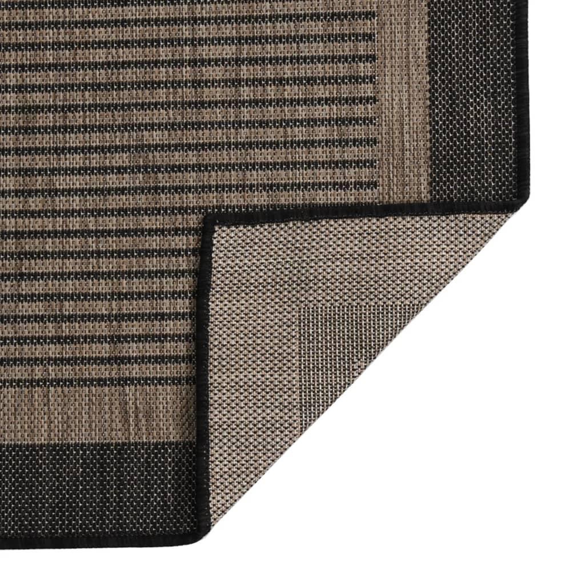 Voir la diapositive 2 : VIDAXL Tapis a tissage plat d'exterieur 120x170 cm Marron fonce