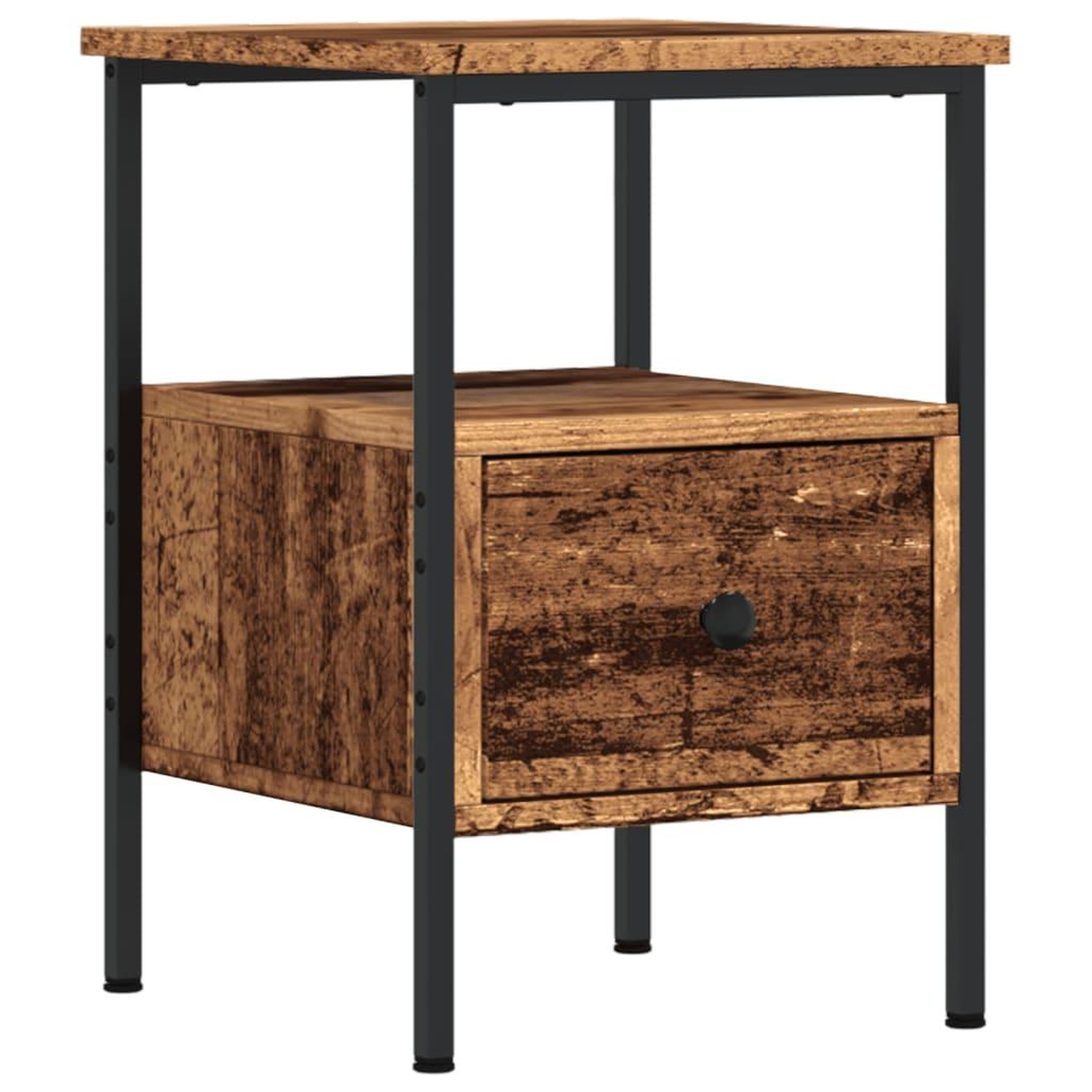 Voir la diapositive 2 : VIDAXL Table de chevet vieux bois 34x36x50 cm bois d'ingenierie