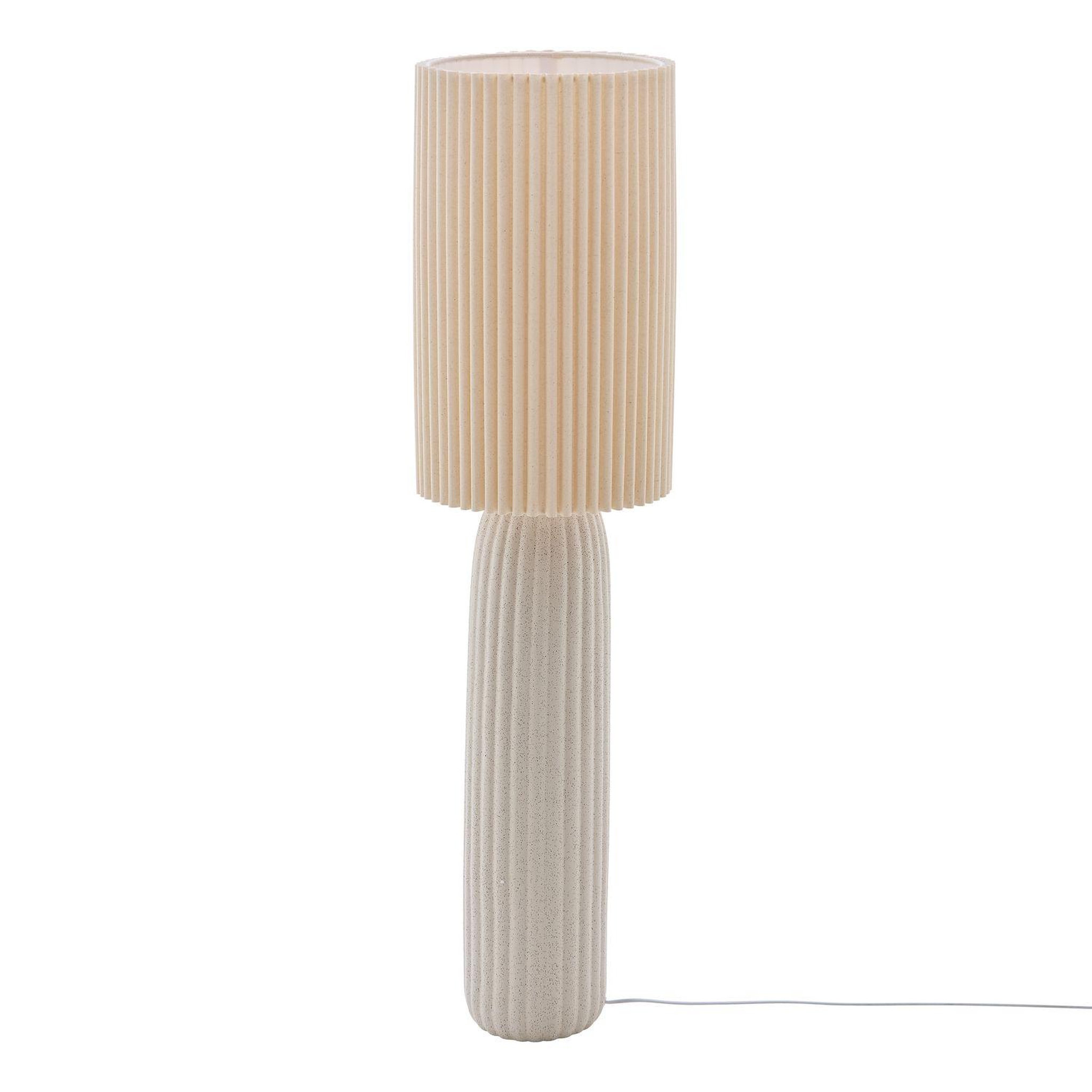 ATMOSPHERA Lampadaire cylindrique en grès kenan - beige