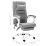 Voir la diapositive 6 : VIDAXL Chaise de bureau de massage Gris Tissu