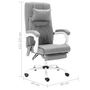 Voir la diapositive 6 : VIDAXL Chaise de bureau de massage Gris Tissu