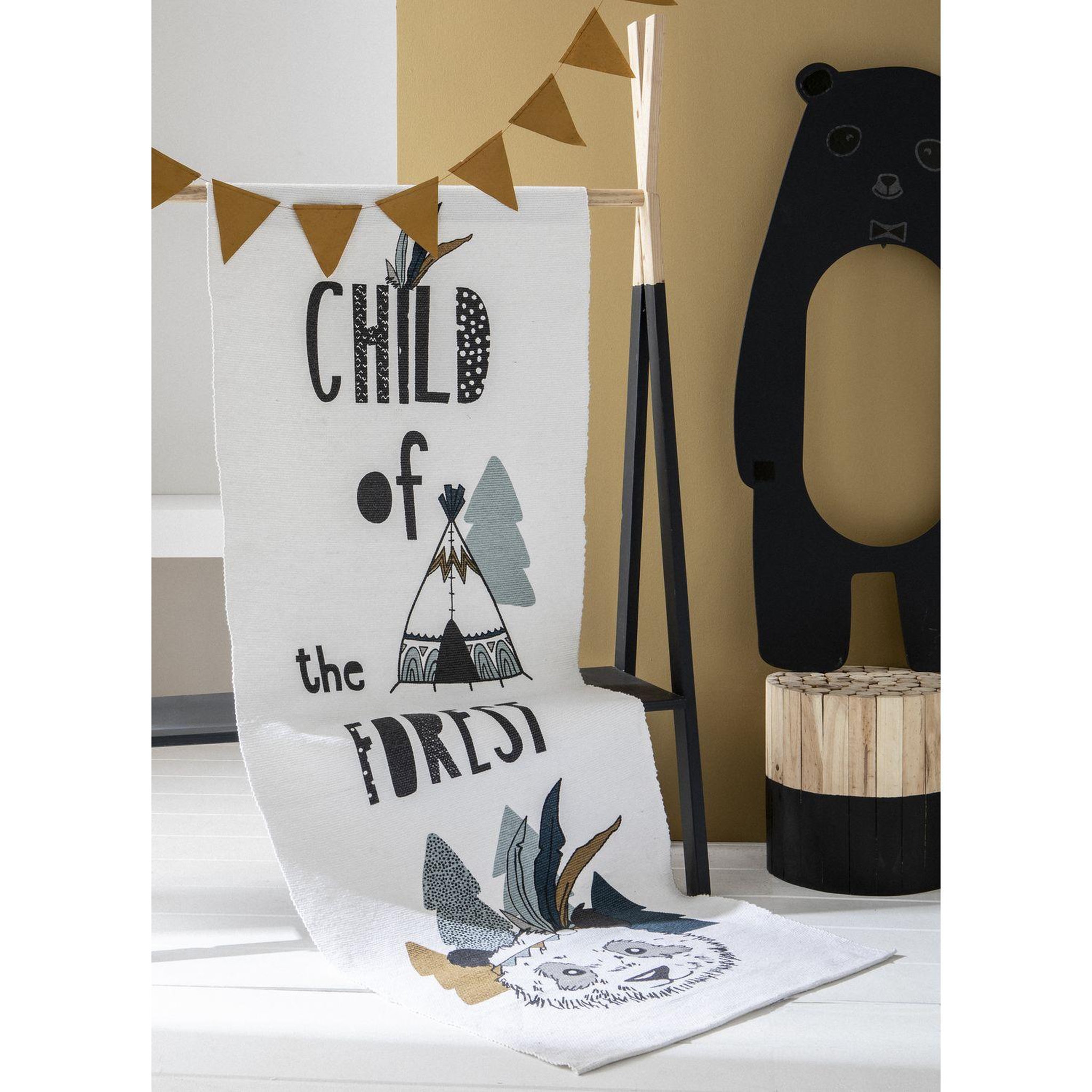 Voir la diapositive 1 : Today Tapis de chambre enfant Forest - L. 170 x l. 60 cm - Blanc