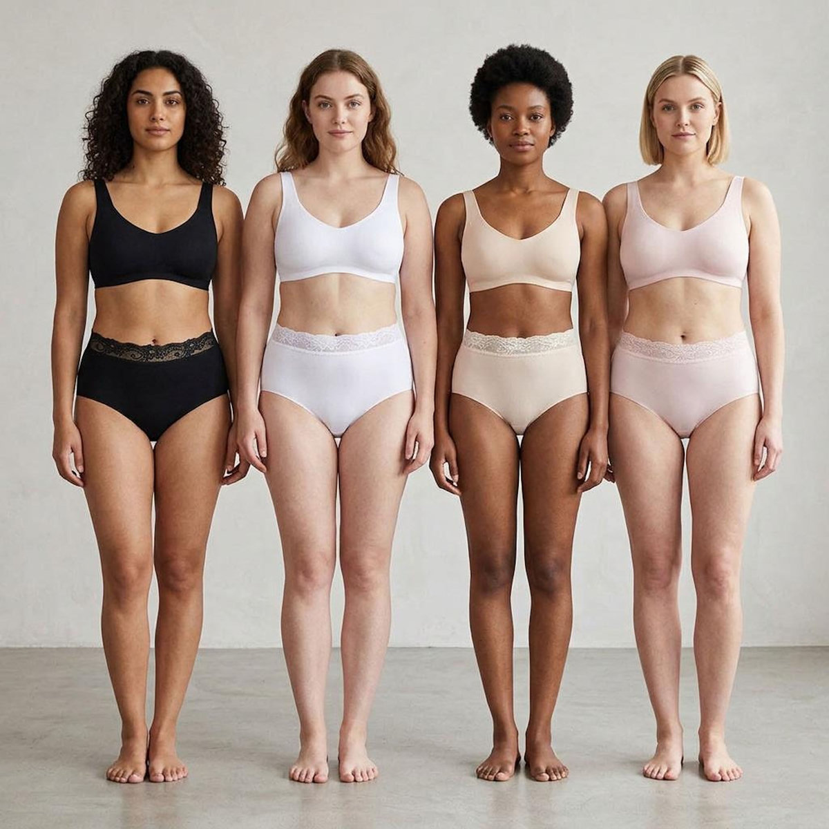 OZABI OZABI Pack de Culottes Femme Gainantes Dentelle Invisible – Lot de 4