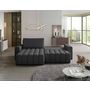 Voir la diapositive 2 : BEST MOBILIER Cordova - canapé d'angle gauche 4 places convertible avec coffre en velours