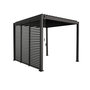Voir la diapositive 1 : SWEEEK Pergola bioclimatique aluminium 3x3m V2 + 3 persiennes 100 cm Triomphe