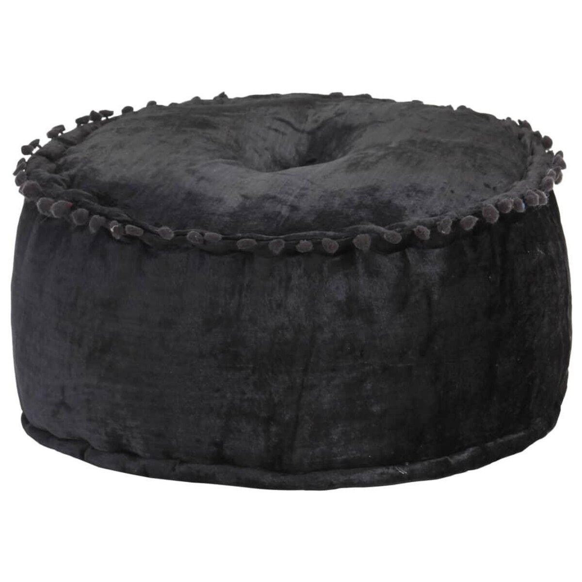 VIDAXL Pouf Rond Velours 40x20 cm Anthracite