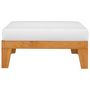 Voir la diapositive 3 : VIDAXL Repose-pied sectionnel avec coussin blanc creme Bois d'acacia