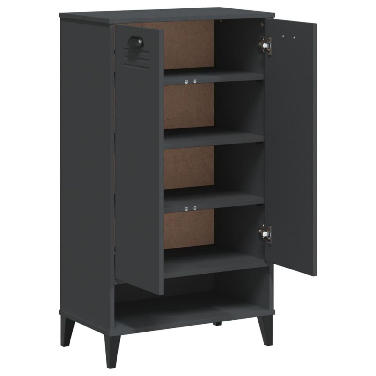 VIDAXL Armoire a chaussures VIKEN gris anthracite bois d'ingenierie