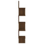 Voir la diapositive 4 : VIDAXL Etagere d'angle murale Chene brun 20x20x127,5cm Bois ingenierie