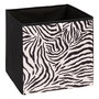 Voir la diapositive 2 : FIVE Lot de 2 boîtes de rangement ZEBRA - L. 31 x l. 31 x H. 31 cm - Noir
