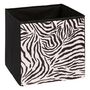 Voir la diapositive 2 : FIVE Lot de 2 boîtes de rangement ZEBRA - L. 31 x l. 31 x H. 31 cm - Noir