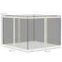 Voir la diapositive 3 : OUTSUNNY Moustiquaires pour tonnelle barnum pavillon de jardin 3x3m nylon noir