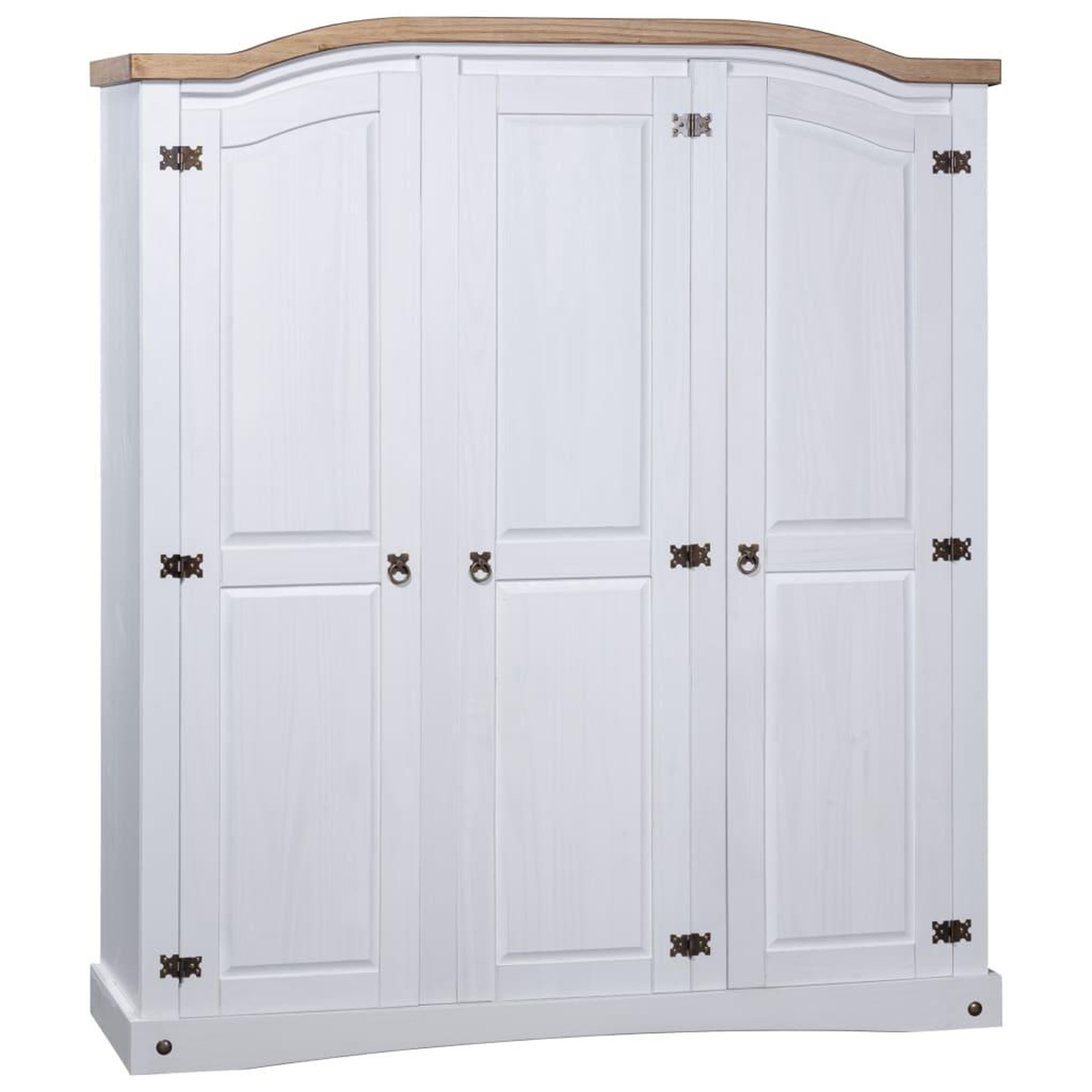Voir la diapositive 1 : VIDAXL Garde-robe avec 3 portes Gamme  pin mexicain Blanc