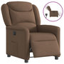 Voir la diapositive 1 : VIDAXL Fauteuil inclinable electrique Marron Tissu