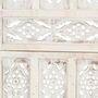 Voir la diapositive 4 : VIDAXL Cloison de separation 3 panneaux Blanc 120x165 cm Bois manguier
