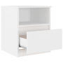 Voir la diapositive 6 : VIDAXL Tables de chevet 2 pcs Blanc 40x40x50 cm Aggloméré